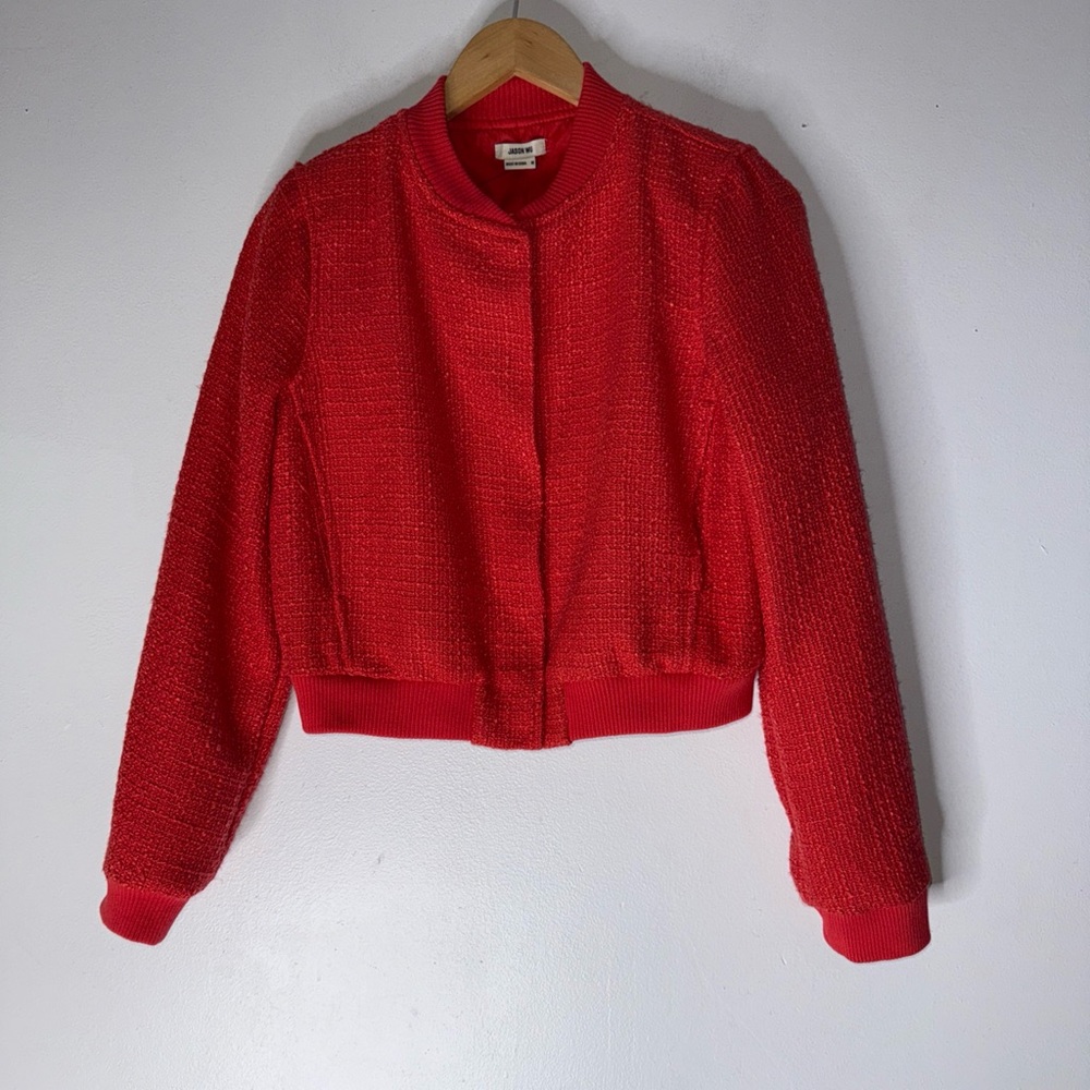 Jason Wu Red Bomber Jacket